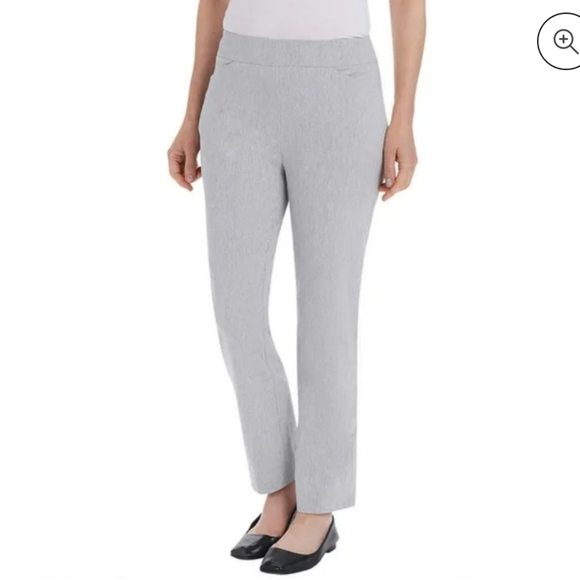 NWT Hilary Radley Crepe Pull On ankle Pants Heather Gray - Picture 1 of 7
